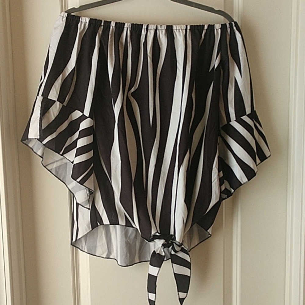 NWT Marcelle Margaux black/white shirt Sz L